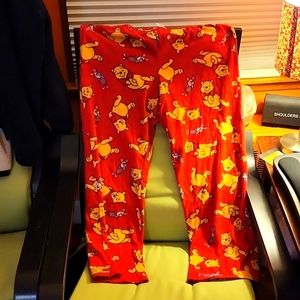 Winnie the Pooh and Piglet sleep pants size large women's